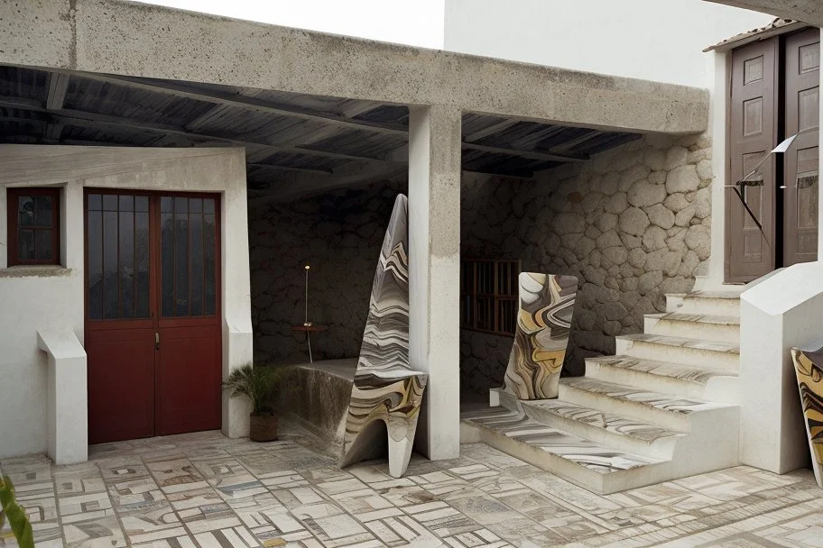 zaha hadid , , portuguese marble tipycal portuguese house alentejo and a man and a woman listening