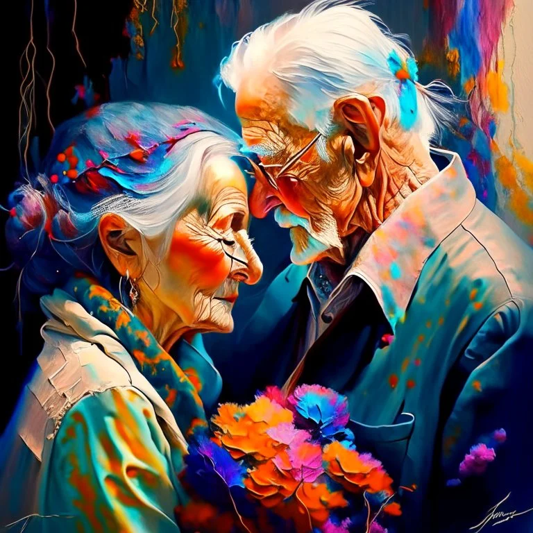 Sweet Beautiful older couple Modifiers: oil on canvas beautiful imperial colors crisp quality colourful ashley wood megan duncanson Daniel Gerhartz