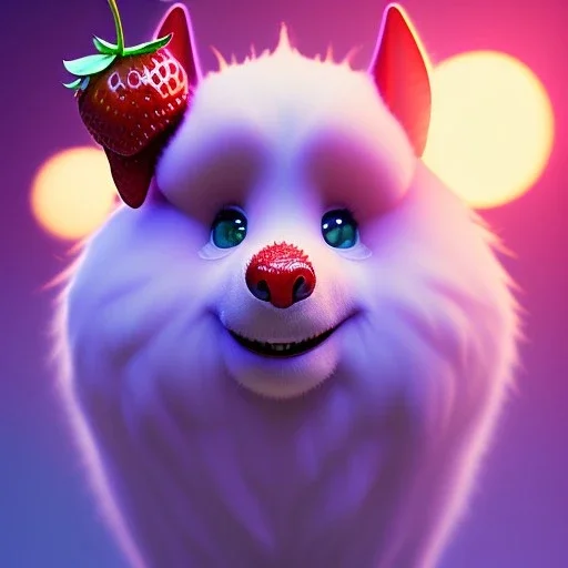 pixar style, volumetric women strawberies kitchen blue sky environment and background, volumetric lighting,dramatic lighting, realistic painting of an strawberry, looking excited, detailed digital painting, extreme dense and fine fur, anime, ornate, colour-washed colors, elegant, small minutiae, tiny features, particulars, centered, smooth, sharp focus, renderman gofur render, 8k, uhd, detailed eyes, realistic shaded volumetric lighting, sunlight caustics,backlight,centered camera view,blue bird