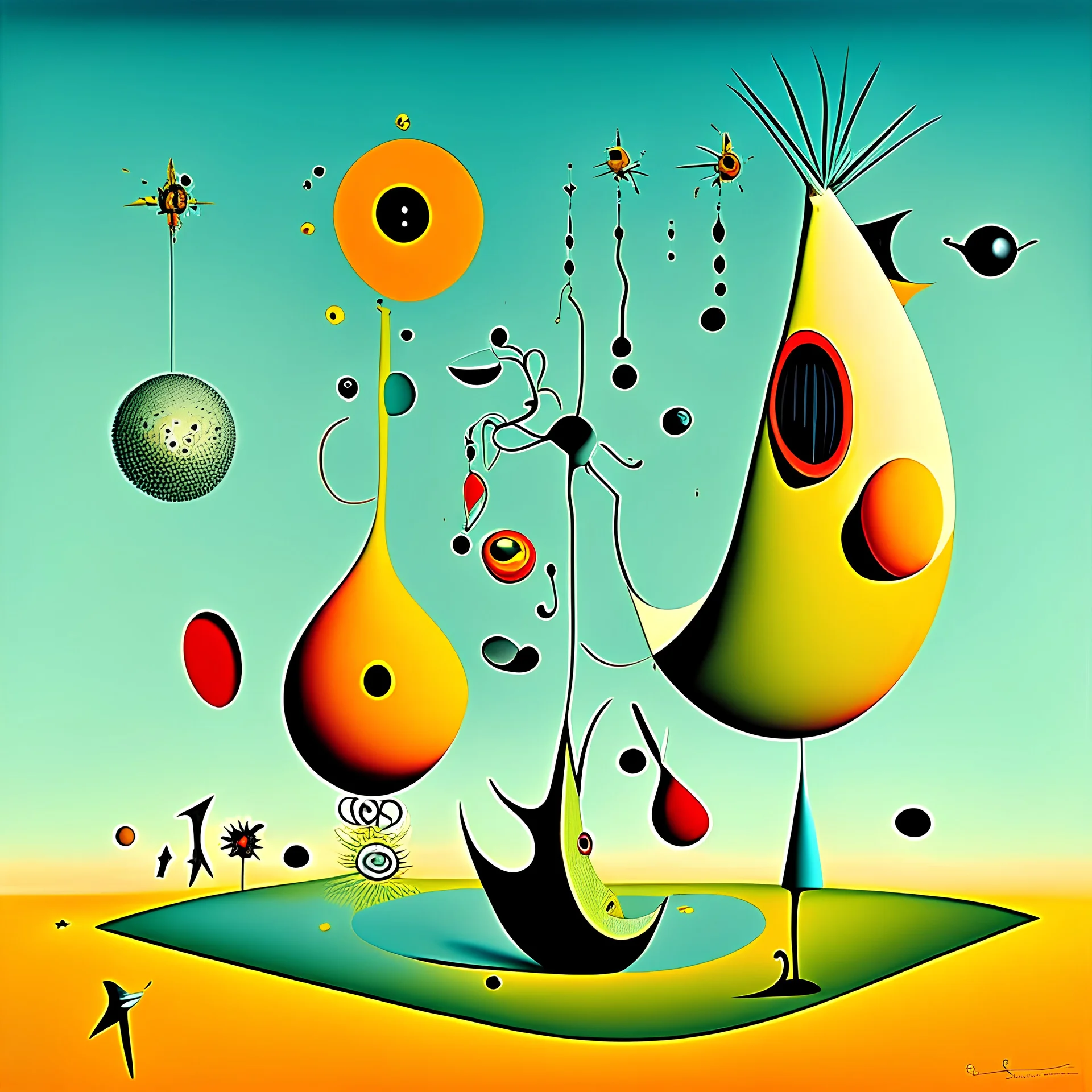 creative surreal composition in style of Desmond Morris, divorced from reality,