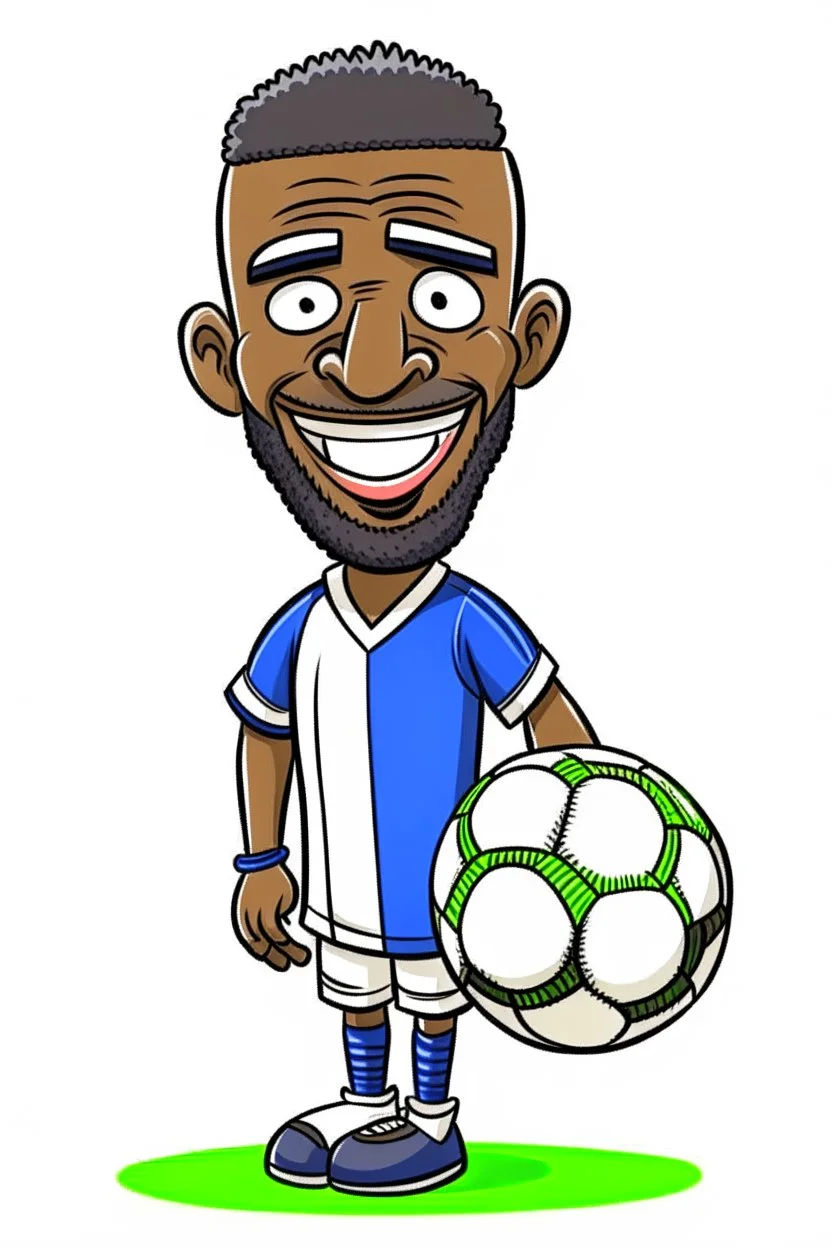 Anthony Modest French soccer player cartoon 2d