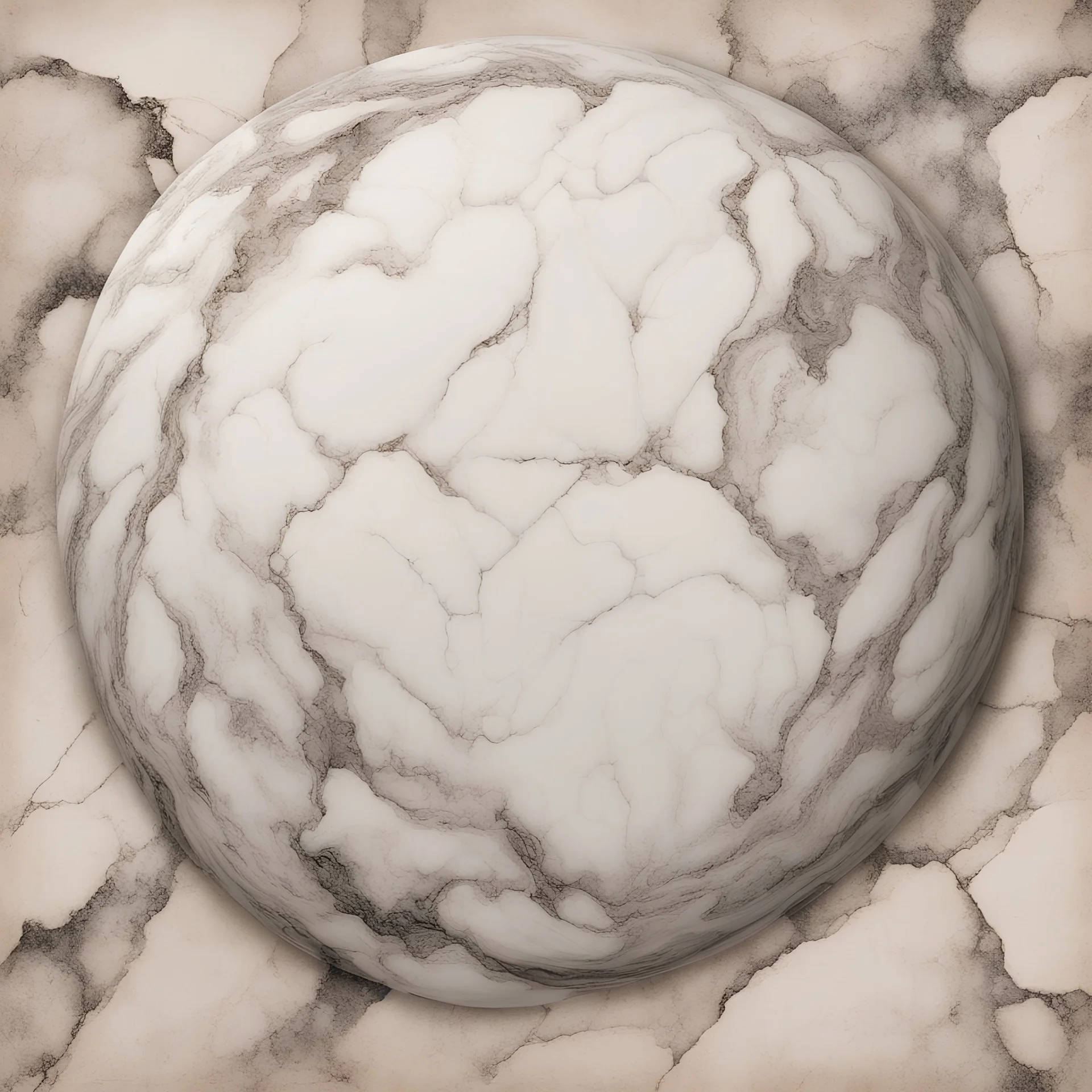 Hyper Realistic marble-design on vintage paper