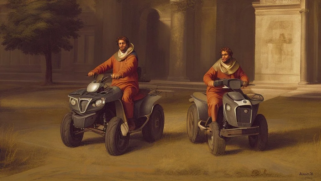 man on quad by Andrea del sarto