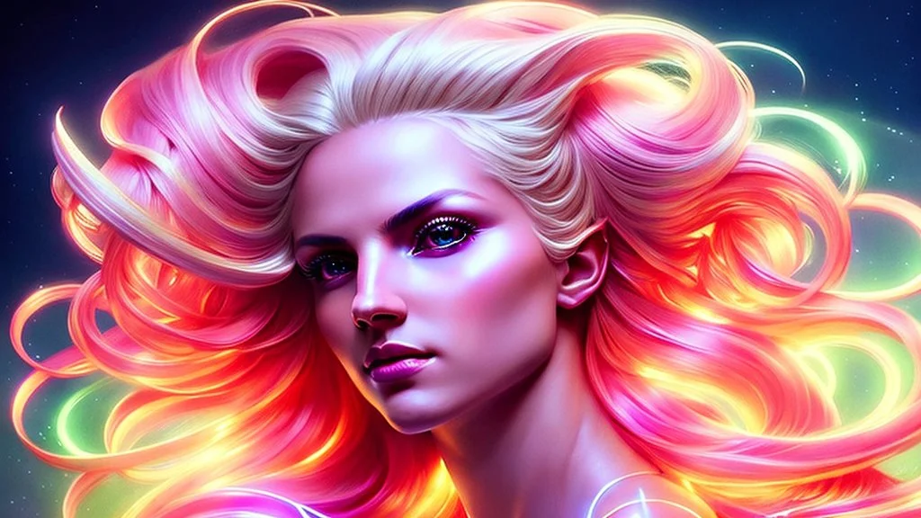 Lexica Aperture v2 Hyper detailed ultra sharp, trending on artstation, vibrant aesthetic, blonde ethereal sublle smiling luminous heavenly goddess, angel, colorful, psychedelic, ornate, intricate, digital painting, concept art, smooth, sharp focus, illustration, not human anthropomorphic alien cyborg, art by artgerm and greg rutkowski and h. r. giger, louis royo, salvador dali, 8 k