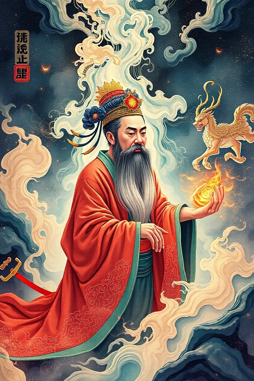 The Creator in the style of Zeng Fanzhi