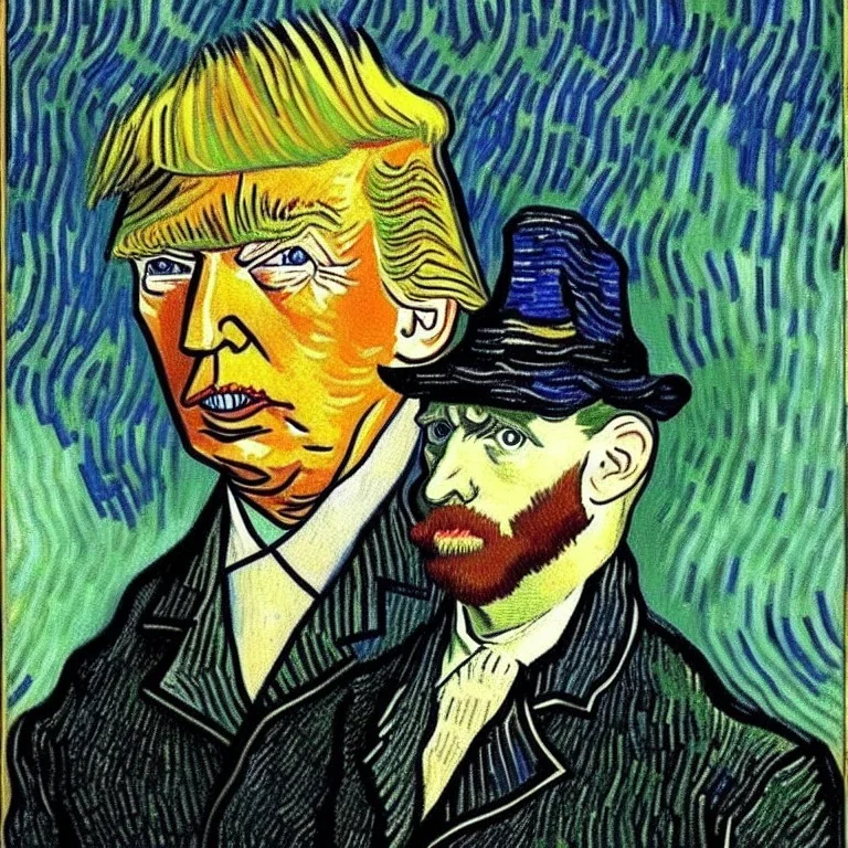 Portrait of Donald trump by van gogh