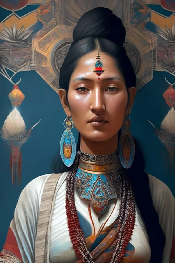 tibetan goddess in a modern style