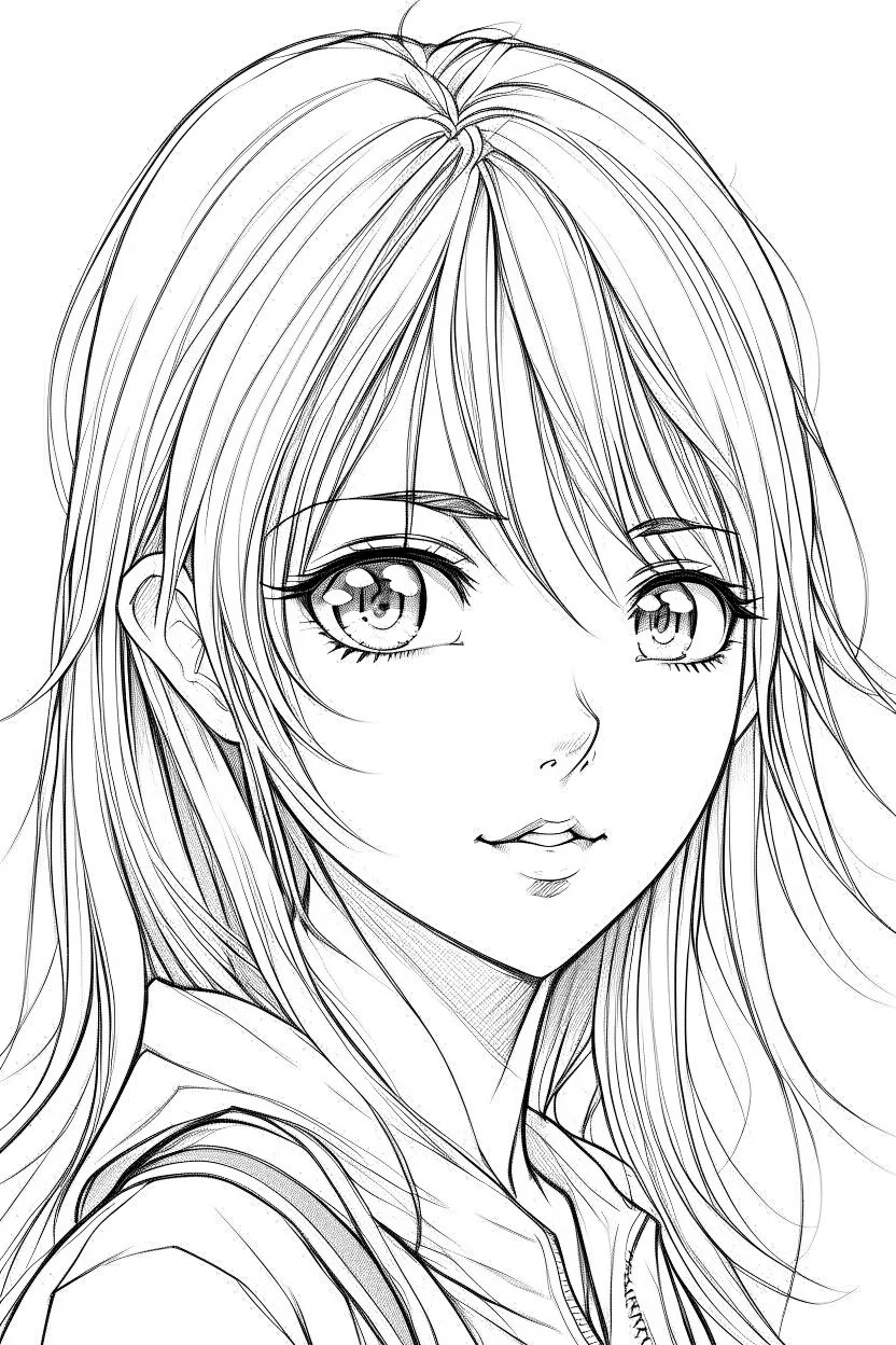 Anime character drawing sketches