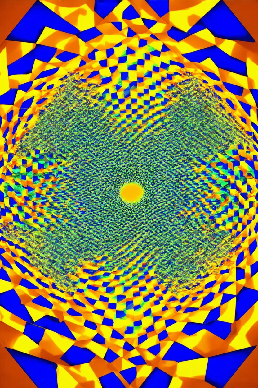 the simulation begins within; surrealistic optical art