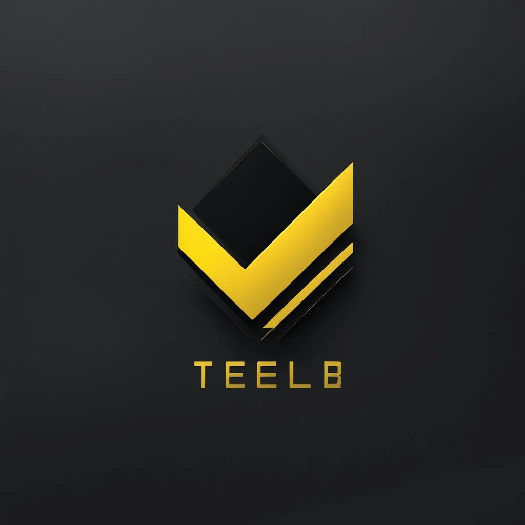 minimalist logo. one logo. tech company. write name: black gold. colors: black and yellow