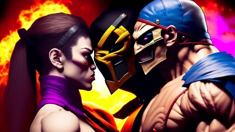 mortal kombat kissing with street fighter