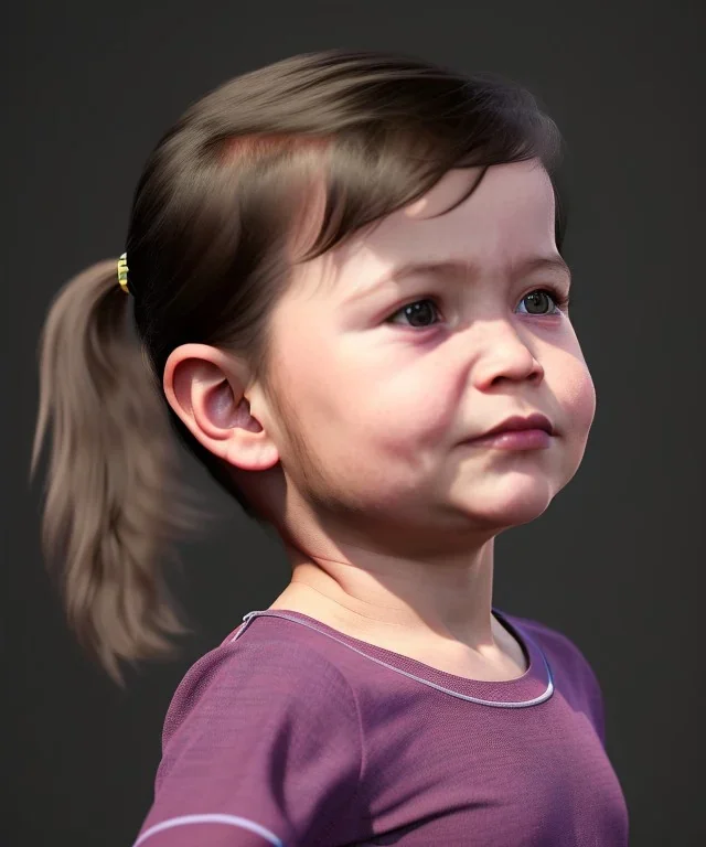 Vanda vision toddler, full body, dramatic lighting, hyper realistic