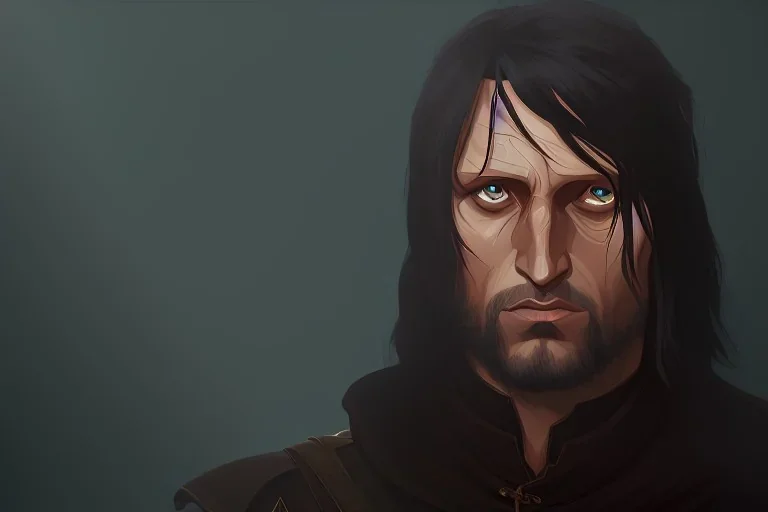 Portrait of Aragorn by Jake Bartok