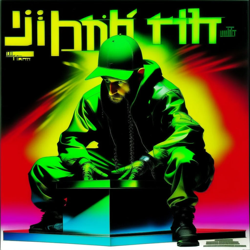 Limp bizkit new single cd cover artwork with a minimalist far perspective. 1999 y2k holographic, ride. 3d.