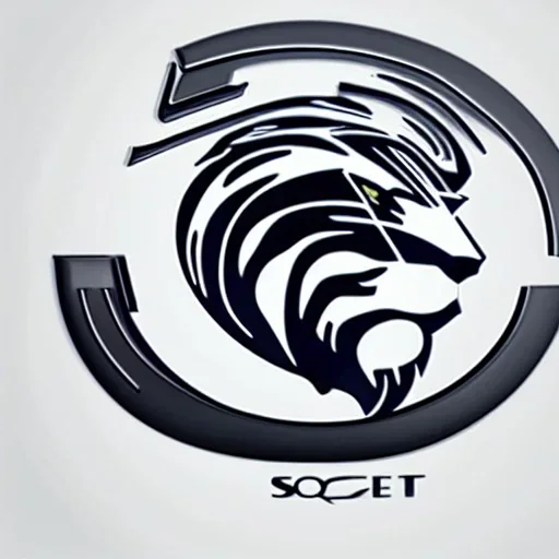 peugeot brand square logo futuristic robot lion