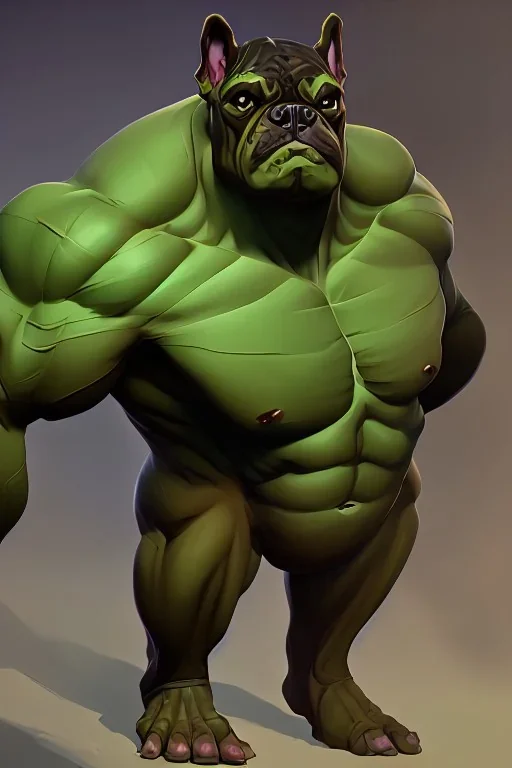 alien french bulldog musculature hulk body HD strong french bulldog hulk marvels Warcraft