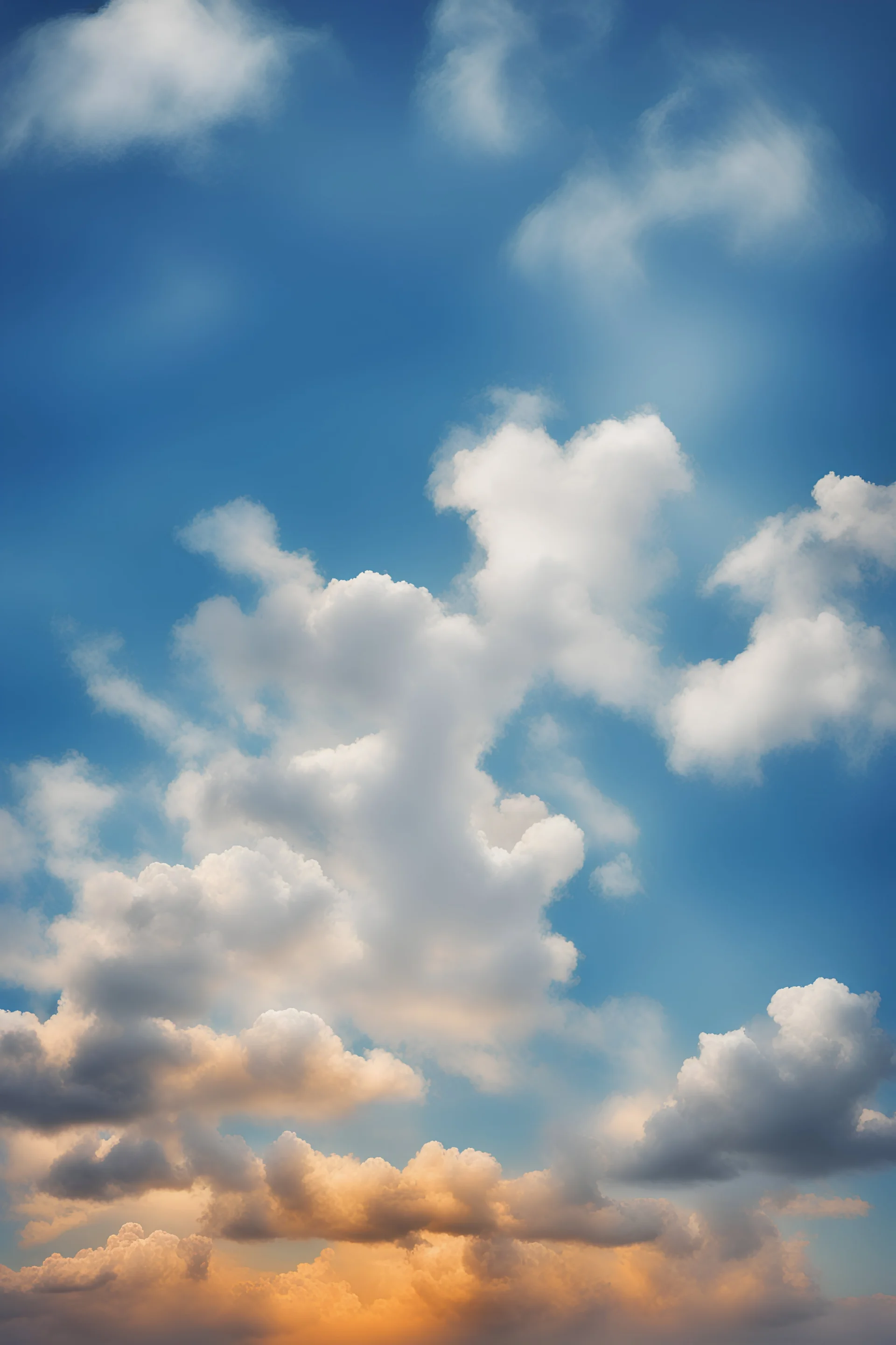 give me an image of blue skies, on a bright day; full vibrant colors; only the sky