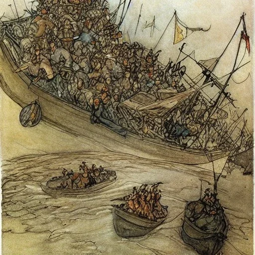 Russian invasion of Ukraine by Arthur Rackham