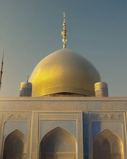 A close view of Imam Reza's shrine in Mashhad