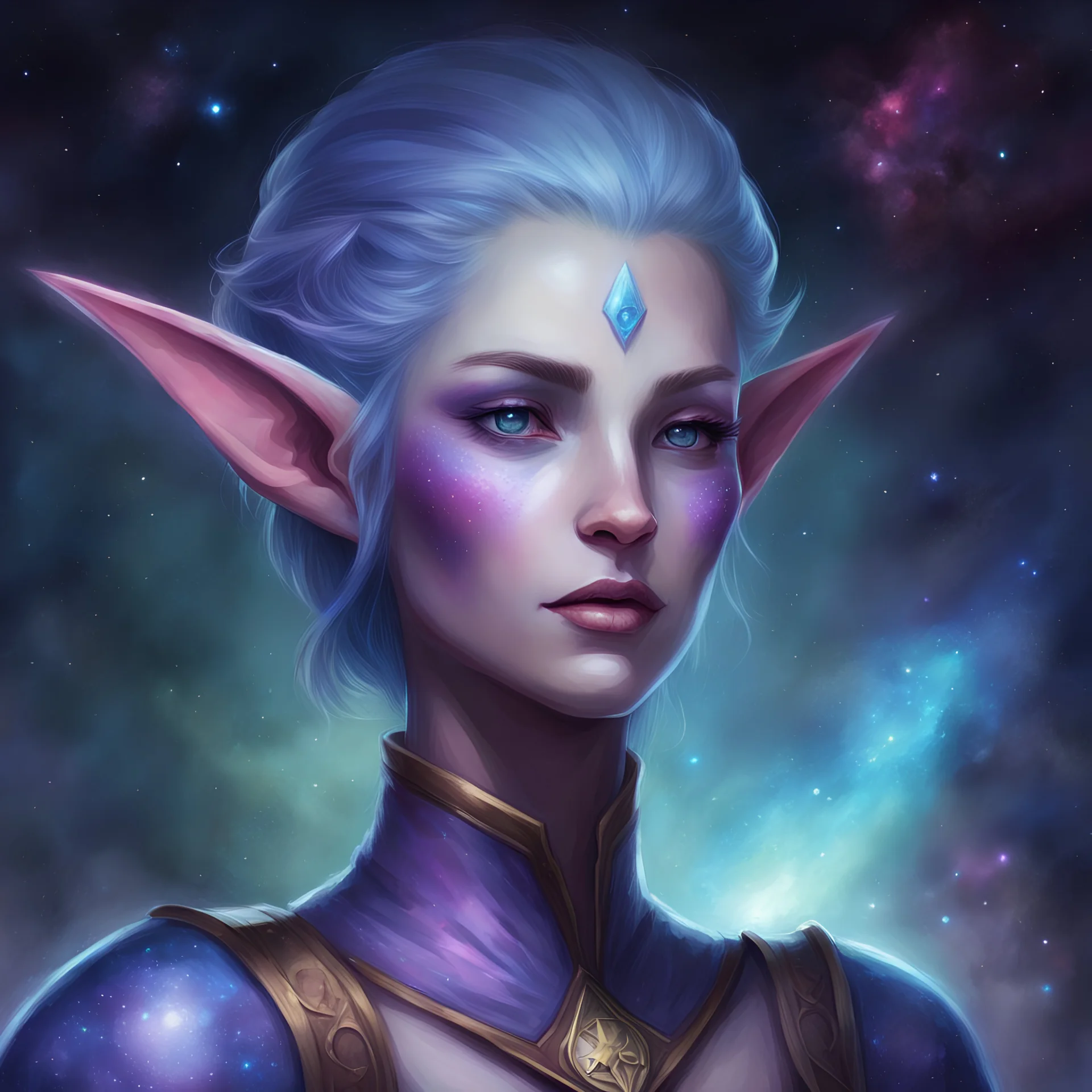 dnd, portrait of nebula elf