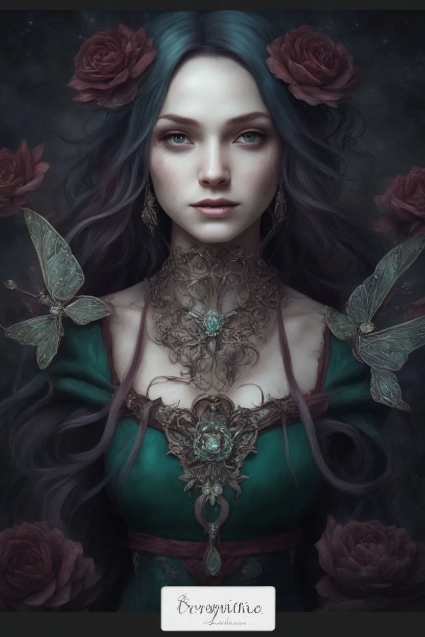 Dark burgundy red hair, elven crown, roses emerald, Water lilies, long hair,lotus ,night, Fairy princess rapunzel hair ,queen crown, dragonflies fireflies ,elven tiara ,flowers, fairy wings, gothic, red ,fairy crown,butterflies