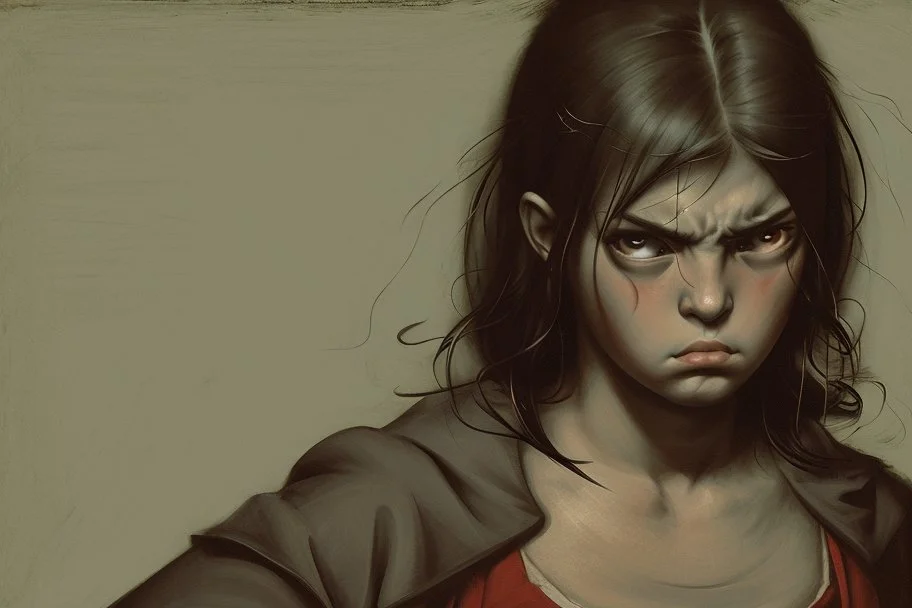 angry girl by andrea del sarto