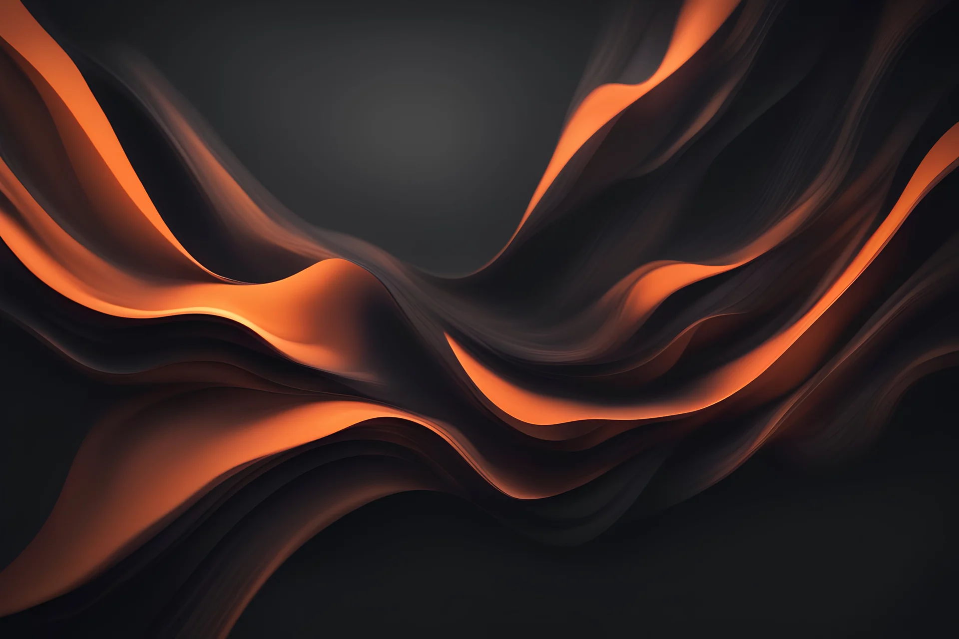 dark blurry background with 3d effect and orange hues