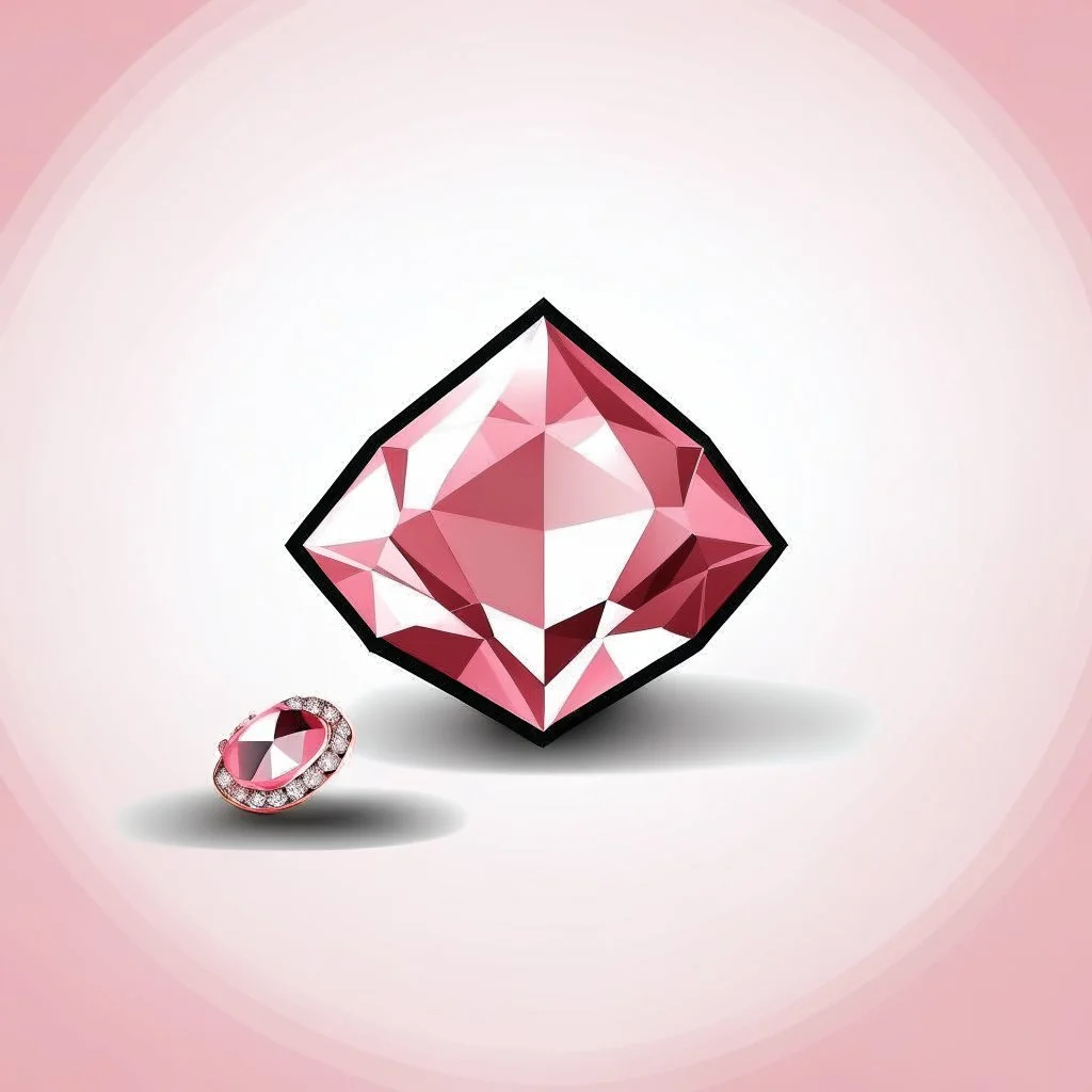 Create a logo for Deniz, a boutique of diamond-inspired dresses, Baby Pink