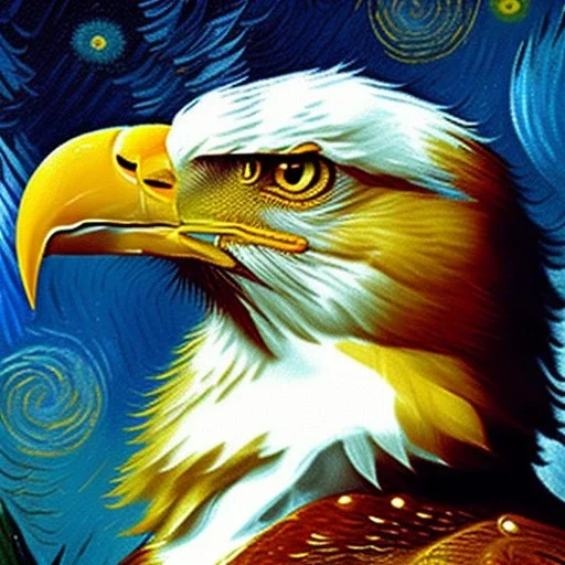  eagle by van Gogh 8k