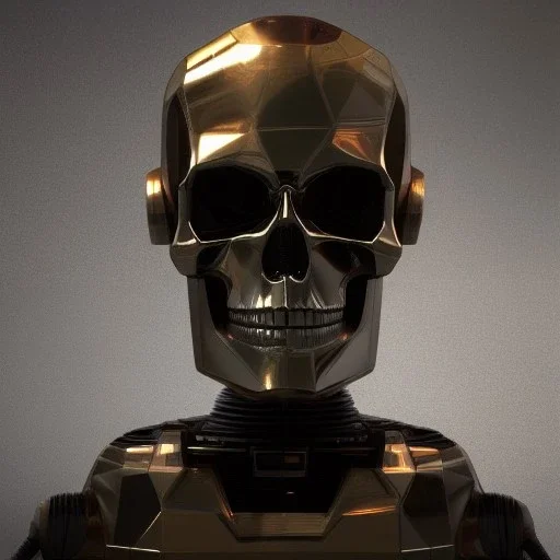  PUTIN ,octane render, 8k, high detail, droid, android skull, metallic, full figure, fit in board