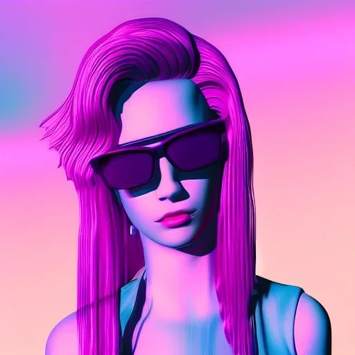 Vaporwave adult female