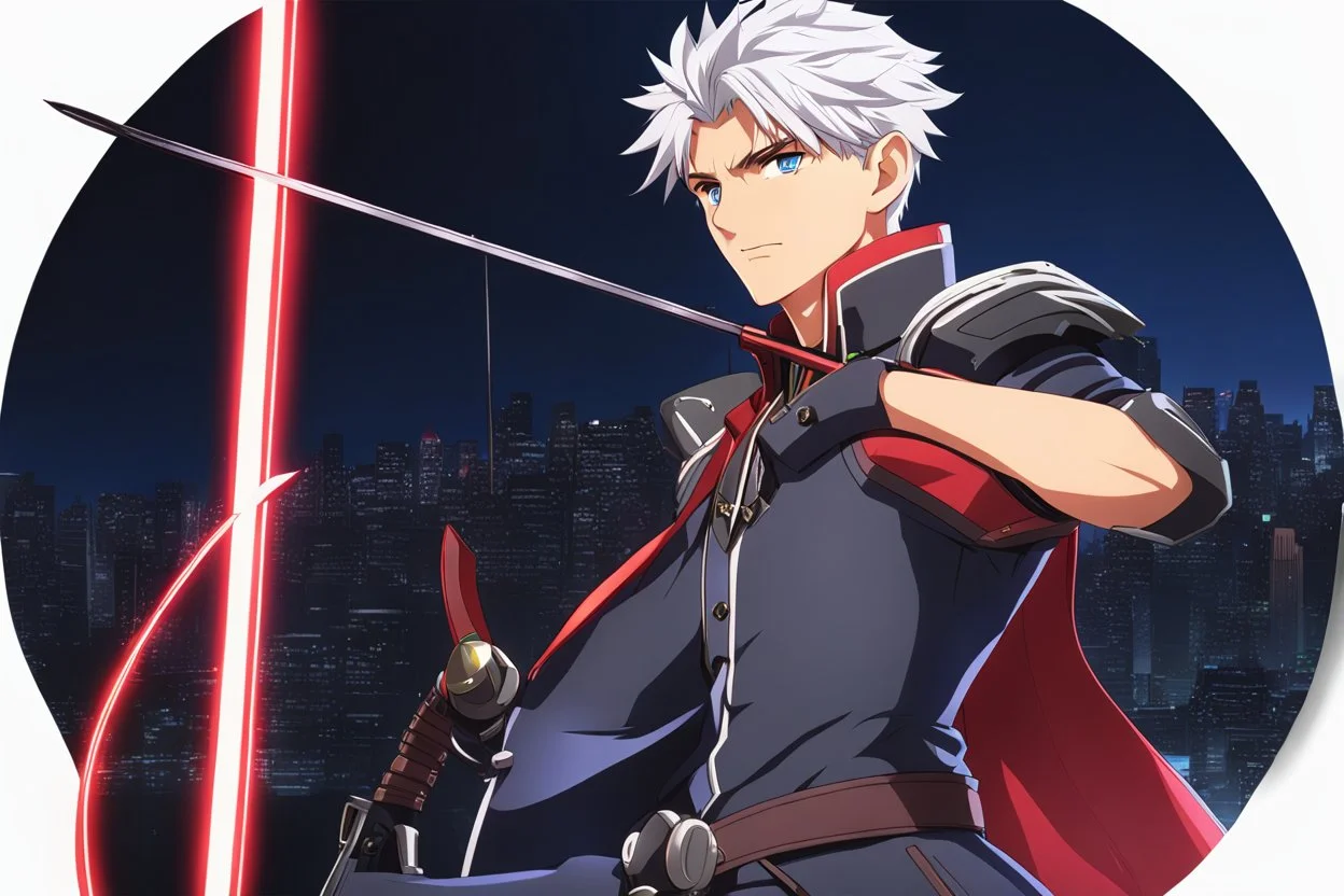 Shirou in 8k anime fate stay night drawing style, archer them, archer custom, close picture, neon, intricate details, highly detailed, high details, detailed portrait, masterpiece,ultra detailed, ultra quality