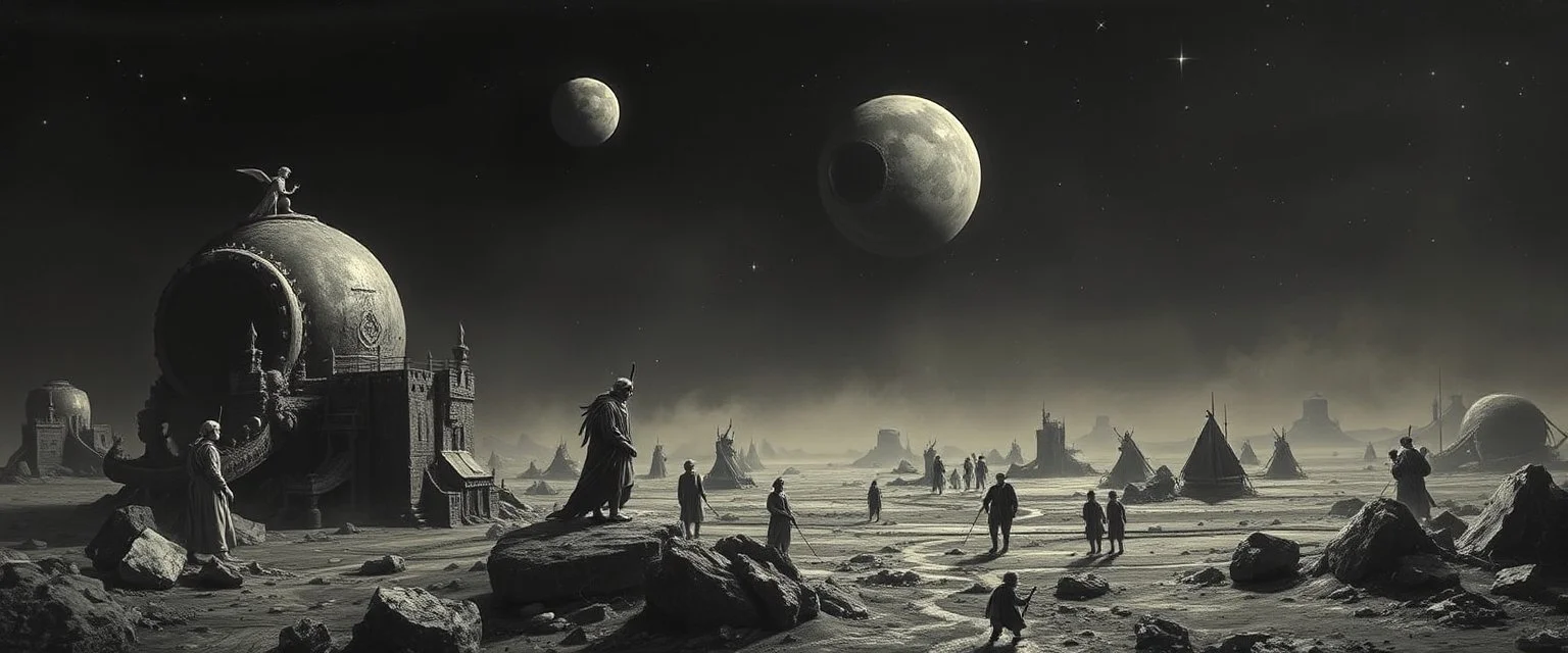 the world is a harsh place but if you behave you can do well, in the style of Nerdrum and Rembrandt, Escher and Giger