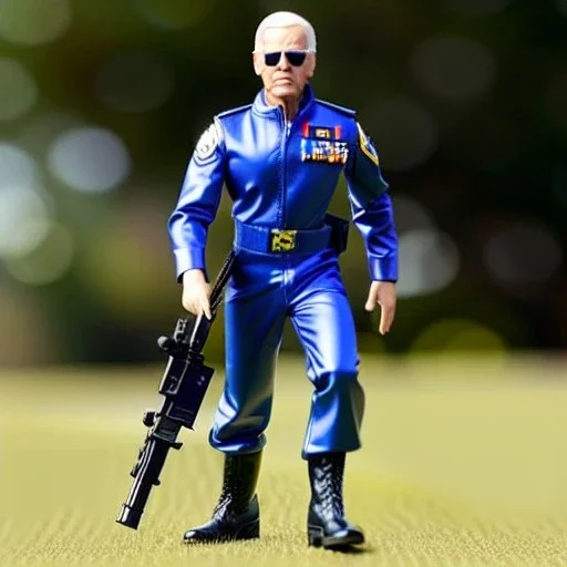 G.i. Joe Biden toy doll airforce flightsuit face (plastic hair) sunglasses with black boots full body in package gun 2020