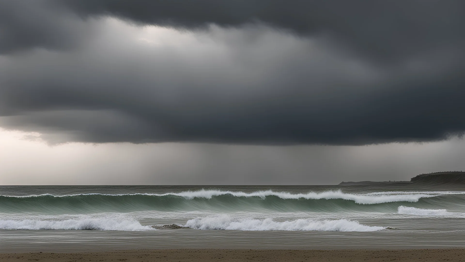 on the coast just before the storm