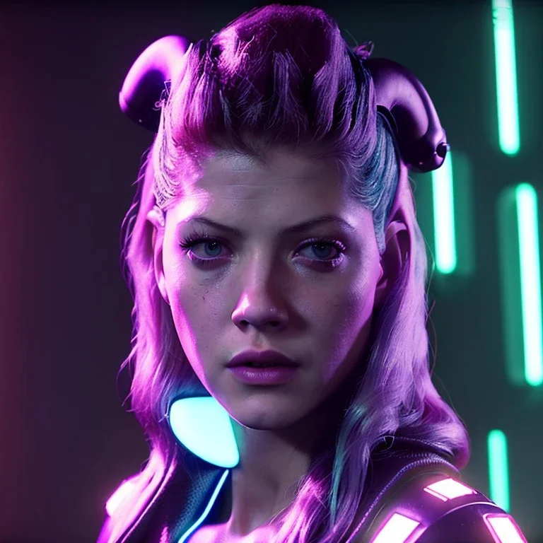 Actress, young Katheryn Winnick, android woman, blade runner style, little dron fly, neon ambient, gradient, clean skin, circuits, leather coat, cyber punk, neon, army, tubes, blood, portrait, studio photo, unreal engine 5, smooth color, 16 bit, god lights, ray tracing, RTX, lumen lighting, ultra deatail, volumetric lighting, 3d, finely drawn, hd.