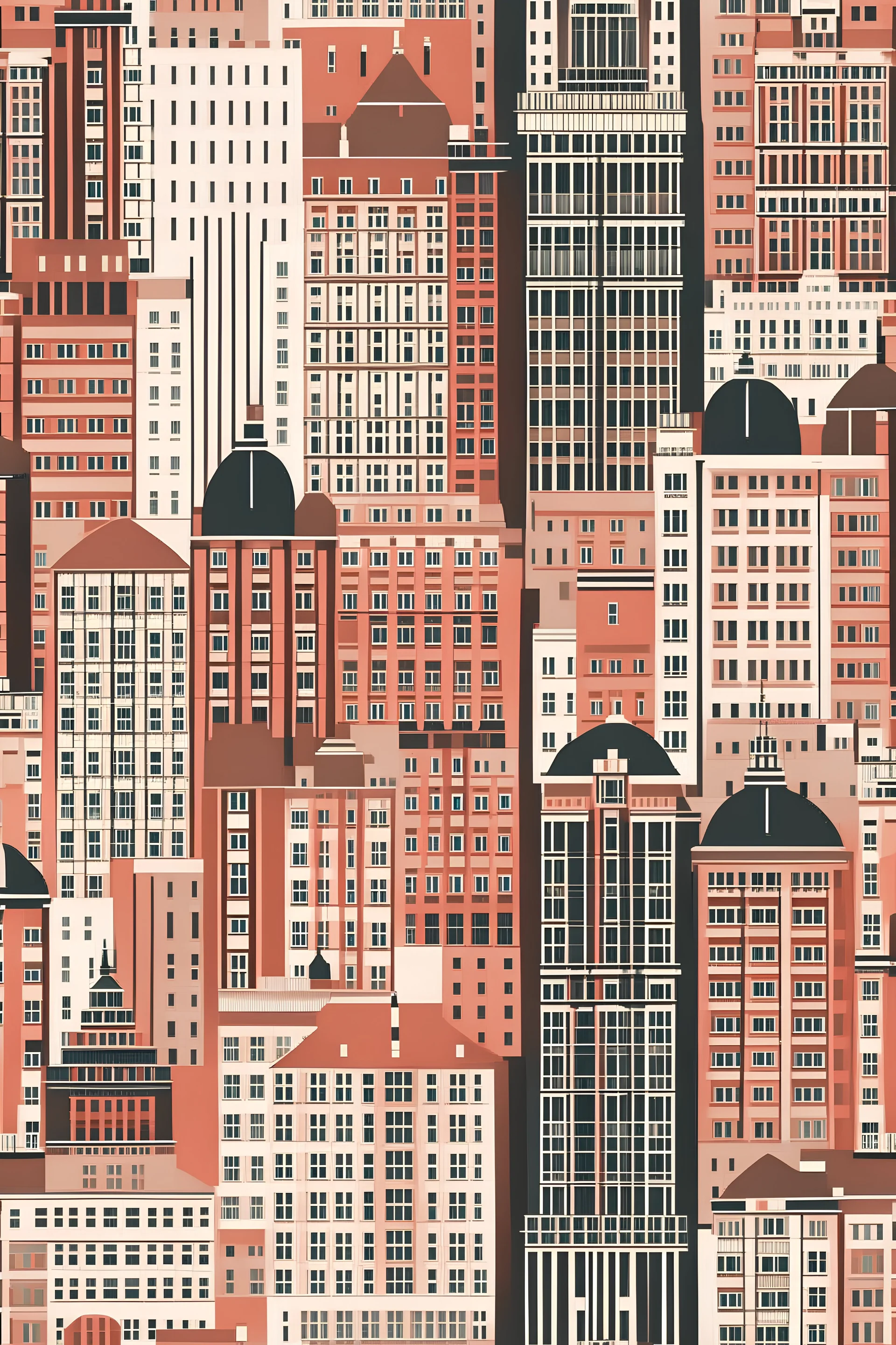 buildings Moscow pattern vector minimalism