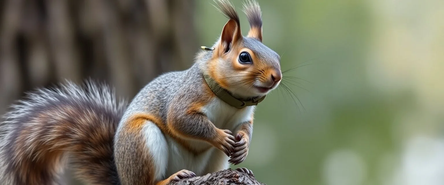 squirrel in a squirrel suit