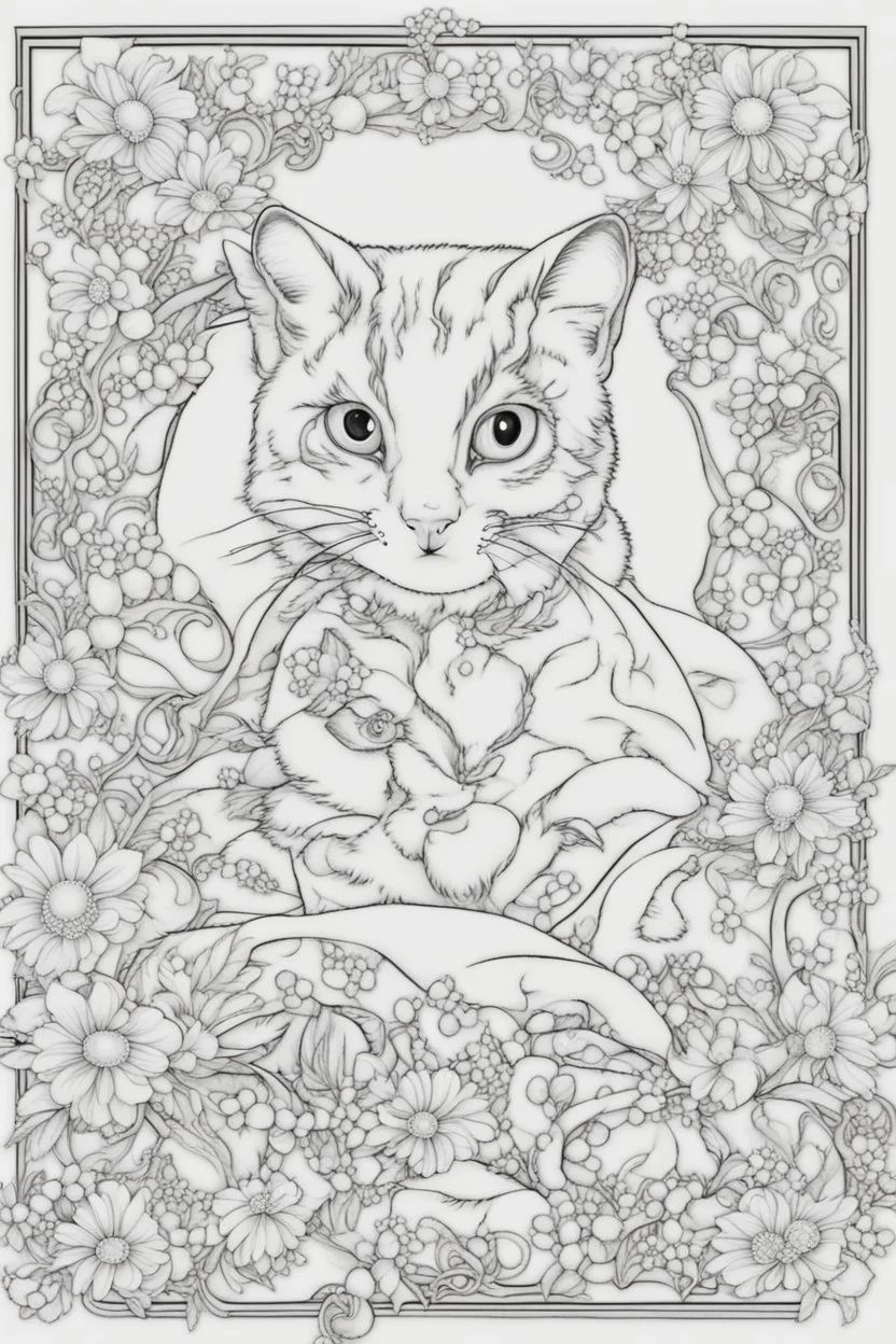 daisyr picture coloring page with decorative border