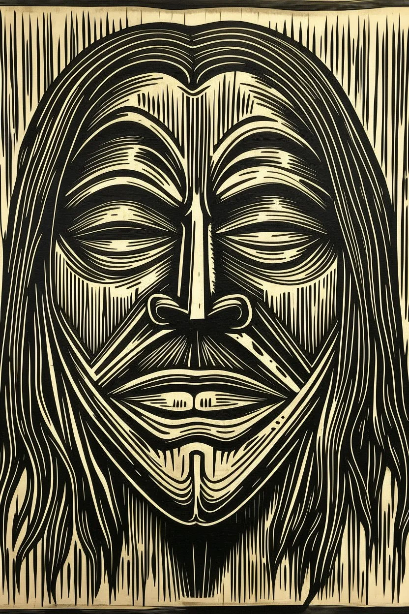 Linocut guy fawkes mask