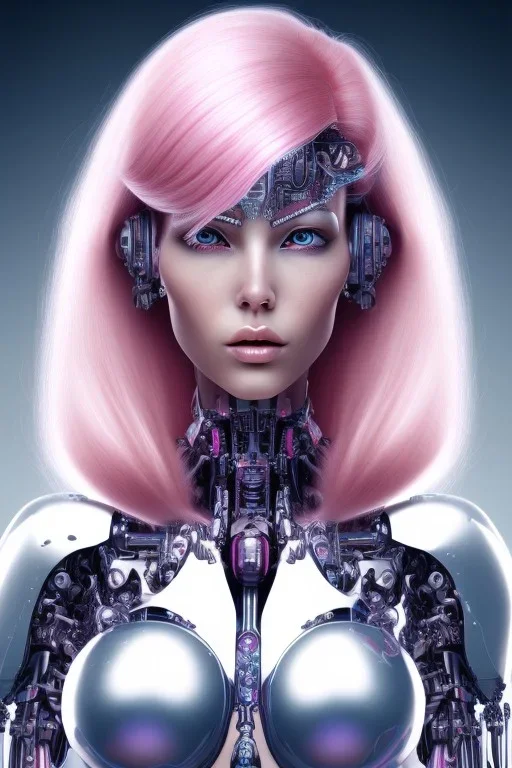 cyborg, pink hair, sexy, perfekt, real, dream