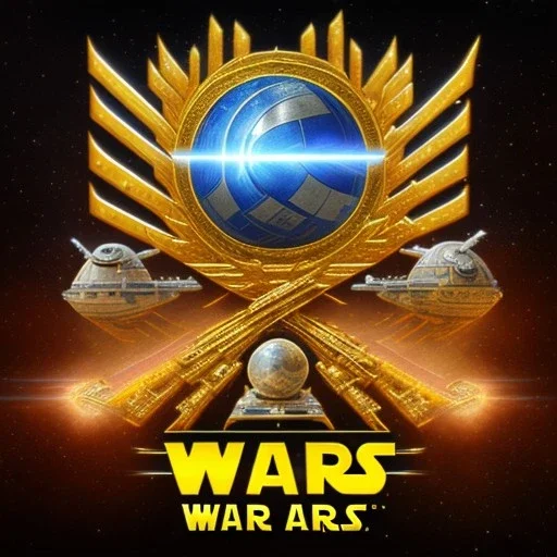 logo with only the letters 'STAR WARS', atmospheric, intricate, epic fantasy, ornate, 3D, cinematic lightning, glow effect, 32K