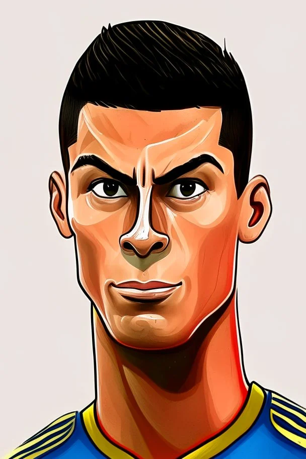 Cristiano Ronaldo Portuguese soccer player cartoon 2d