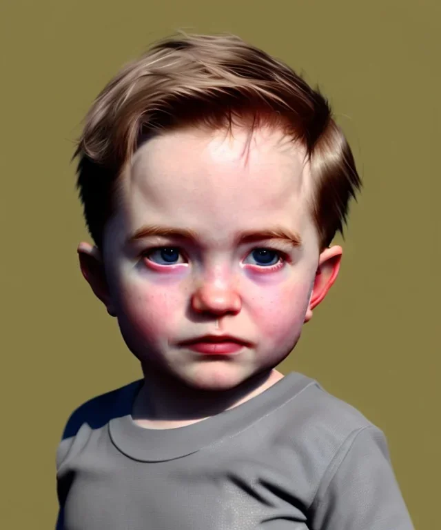 Robert pattinson toddler, full body, soft skin, dramatic lighting, hyper realistic