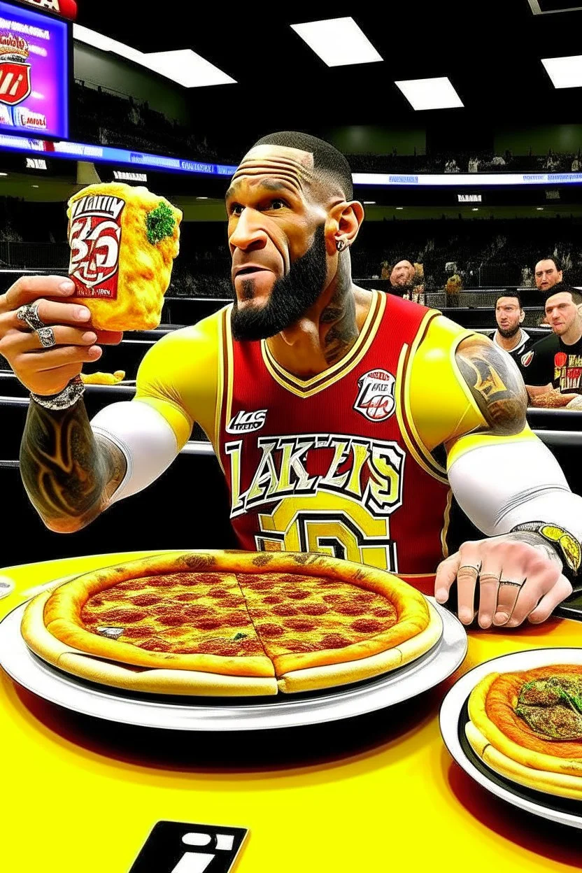 lebron pizza time