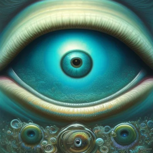 underwater ocean scene reflected inside pupil of eye by naoto hattori, mihai criste, sara arasteh, gregory grie, salvador dali, intricate, elegant, highly detailed, centered, digital painting, artstation, concept art, smooth, sharp focus, illustration, artgerm,