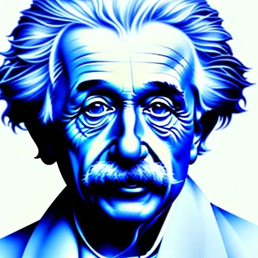 A portrait of Einstein, 3d, high detail, symbols, 4k, ray traing, render