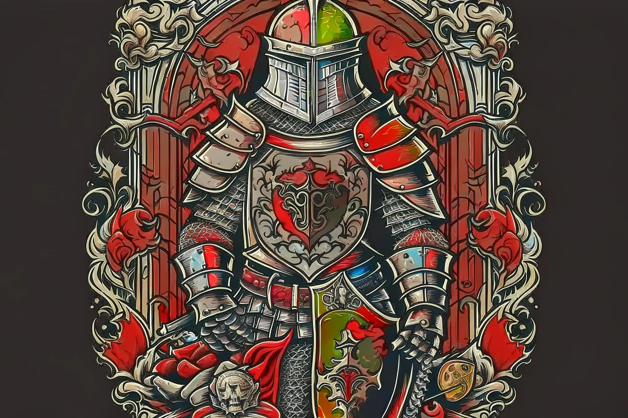 england medieval armour tshirt design