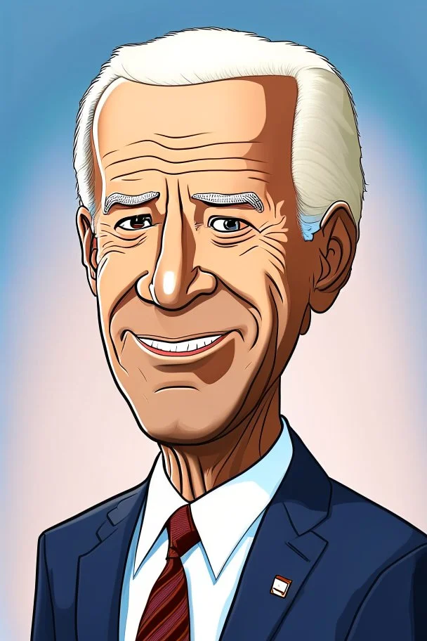 Joe Biden President of the United States of America cartoon 2d