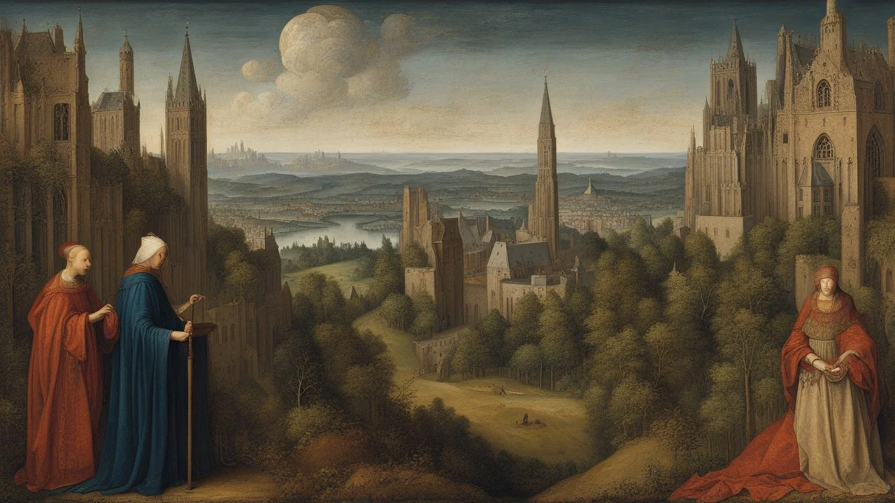 平泉 毛越寺行秋 油彩画・油絵